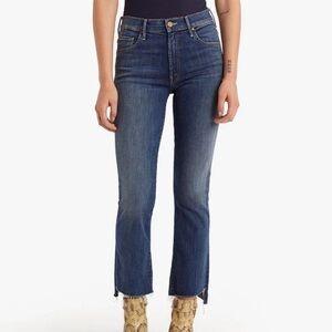 Mother Jeans Insider Crop Step Fray Not Rough Enough Blue Denim Women's Size 30